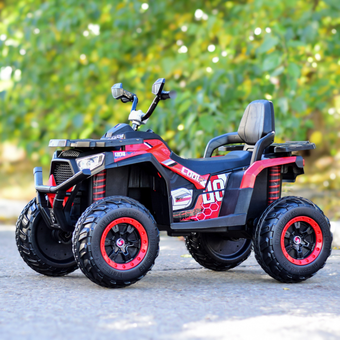 ATV electric copii 3-9 ani, 140W baterie 12V, rosu, 4x4 [4]