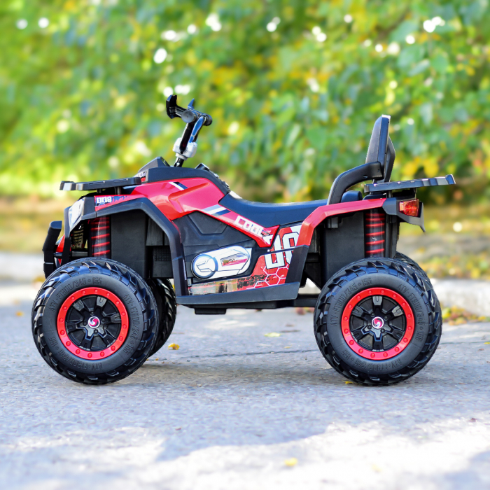ATV electric copii 3-9 ani, 140W baterie 12V, rosu, 4x4 [6]