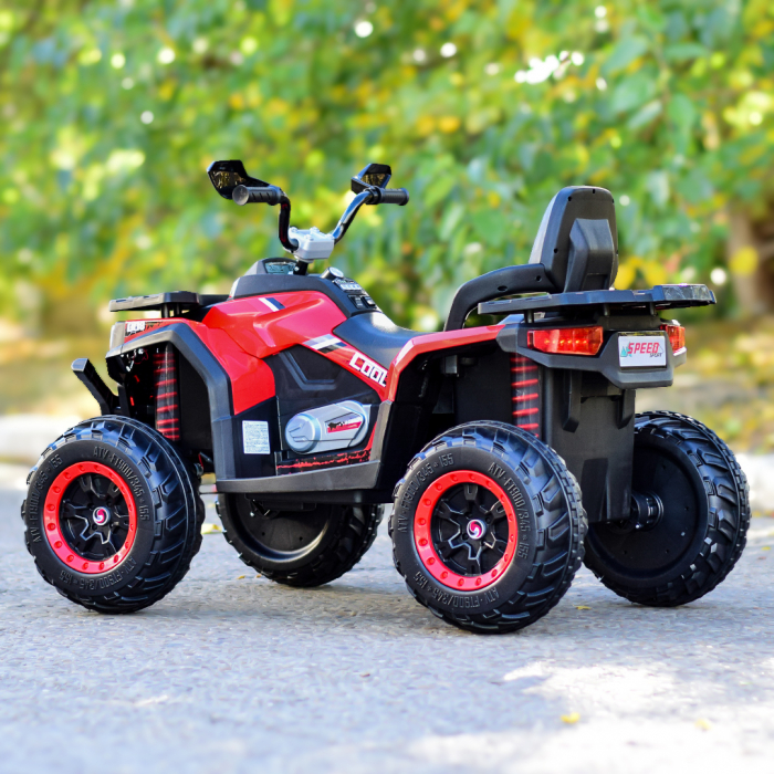 ATV electric copii 3-9 ani, 140W baterie 12V, rosu, 4x4 [7]
