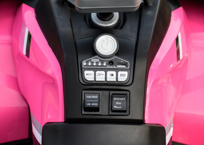 ATV electric copii 3-9 ani, 140W baterie 12V, roz, 4x4 [12]