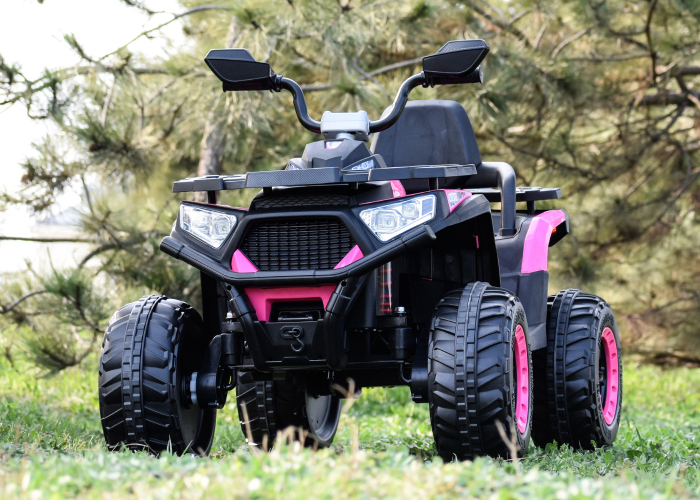 ATV electric copii 3-9 ani, 140W baterie 12V, roz, 4x4 [2]