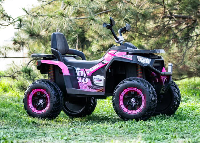 ATV electric copii 3-9 ani, 140W baterie 12V, roz, 4x4 [4]