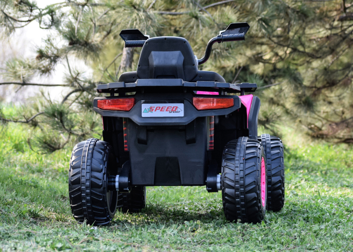 ATV electric copii 3-9 ani, 140W baterie 12V, roz, 4x4 [8]
