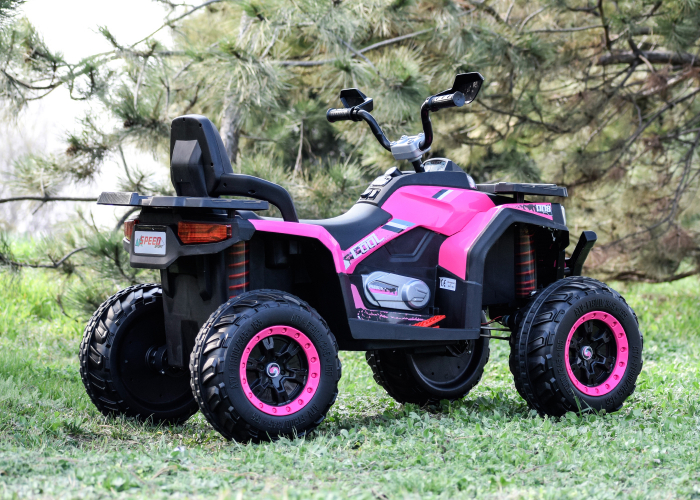 ATV electric copii 3-9 ani, 140W baterie 12V, roz, 4x4 [6]