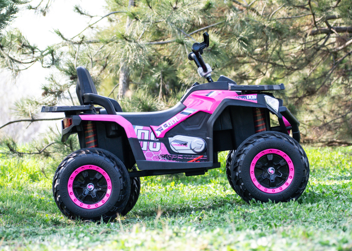 ATV electric copii 3-9 ani, 140W baterie 12V, roz, 4x4 [5]