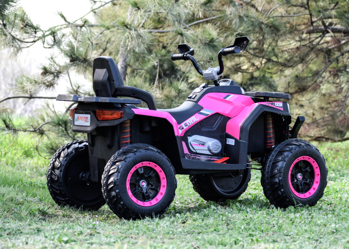 ATV electric copii 3-9 ani, 140W baterie 12V, roz, 4x4 [7]