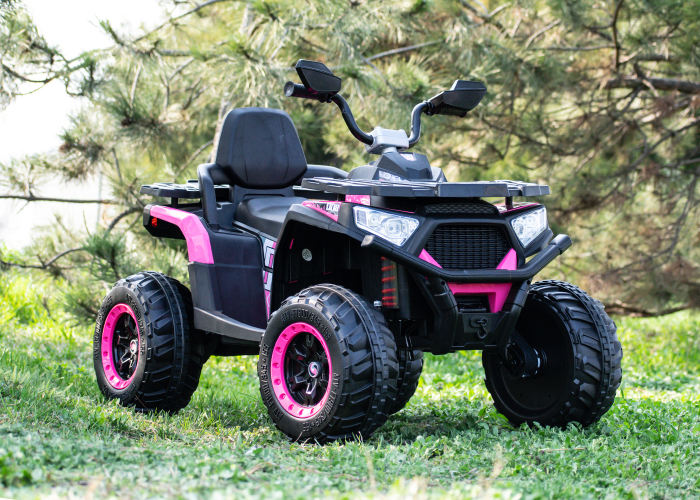ATV electric copii 3-9 ani, 140W baterie 12V, roz, 4x4 [3]