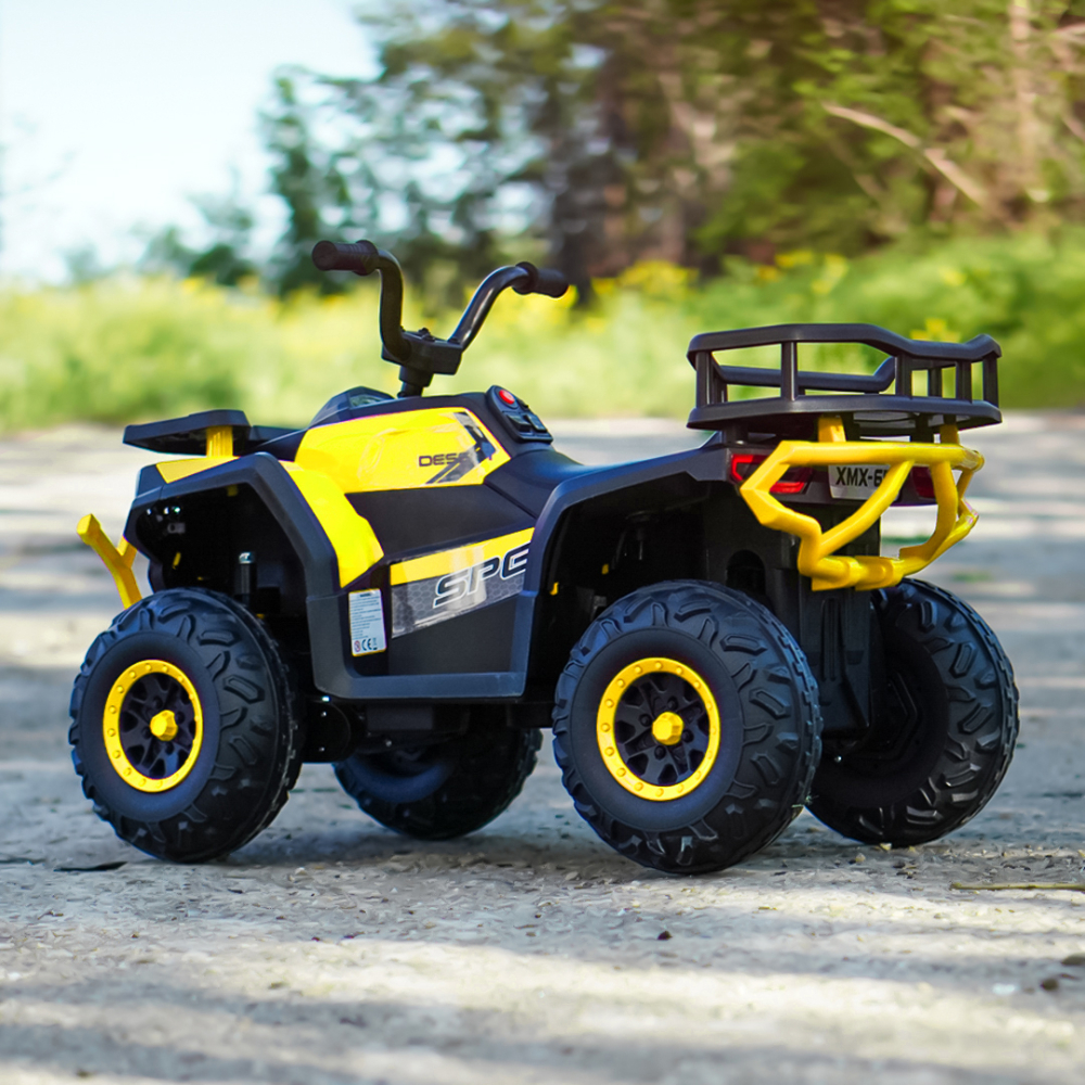 ATV electric copii 2-5 ani, Mini DESERT, 120W 12V, music player, telecomanda control parental, culoare galbena [5]