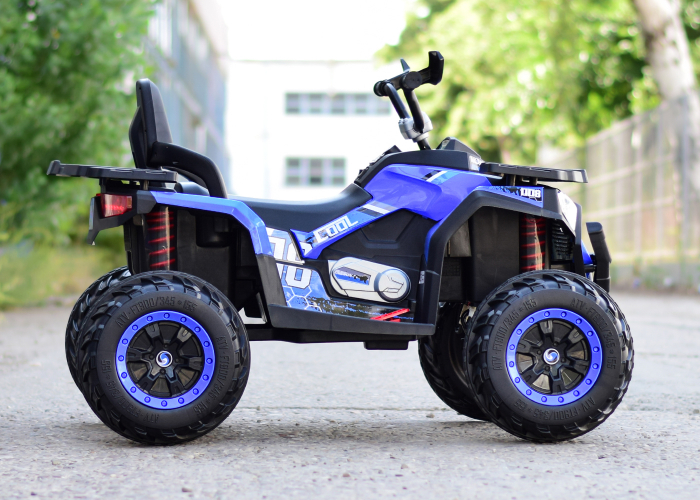 ATV electric copii Kinderauto SuperOffroad 4x4, 140W 12V, recomandat 3-9 ani, RC, culoare albastra [10]