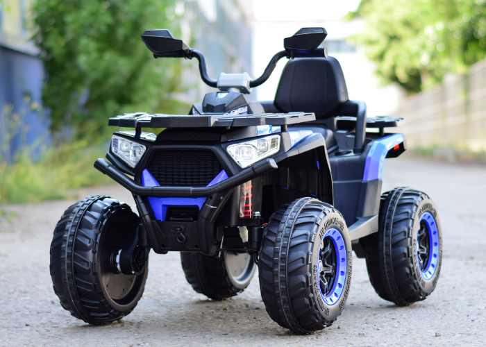 ATV electric copii Kinderauto SuperOffroad 4x4, 140W 12V, recomandat 3-9 ani, RC, culoare albastra [3]