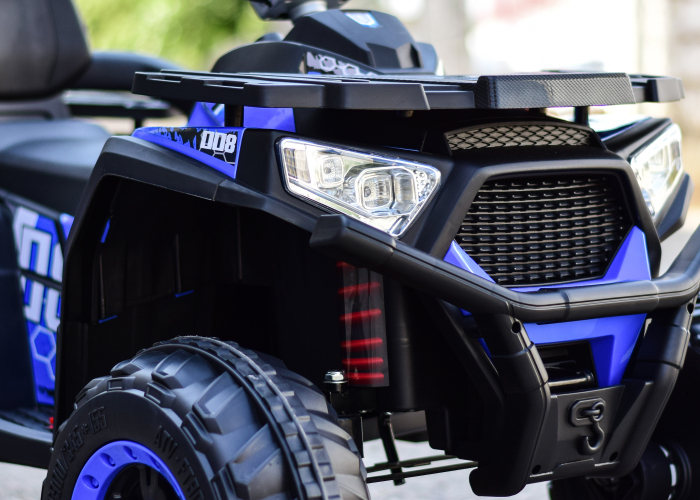 ATV electric copii Kinderauto SuperOffroad 4x4, 140W 12V, recomandat 3-9 ani, RC, culoare albastra [11]