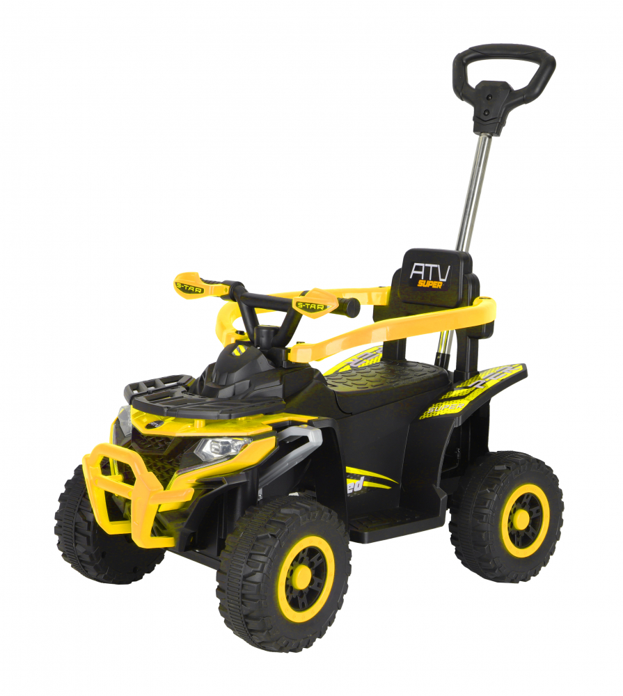ATV electric cu maner 4 in 1, Kinderauto Hercules 35W 6V, telecomanda, echipare premium, Galben [1]