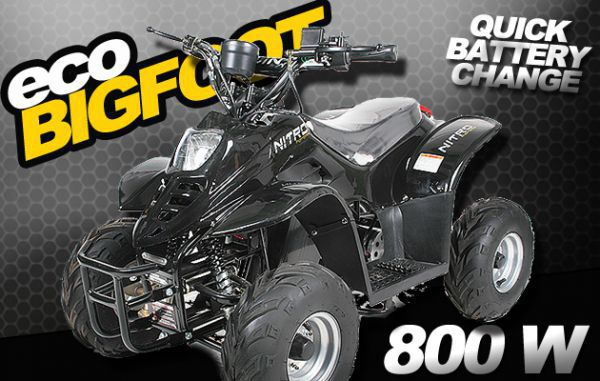 ATV electric ECO Bigfoot 800W 36V cu Baterie Detasabila #Negru [3]