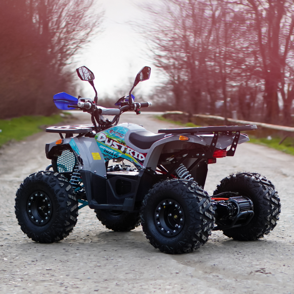 ATV electric ECO DustRider XXL 1500W 60V 20Ah cu diferential, roti 8 inch, gri [5]
