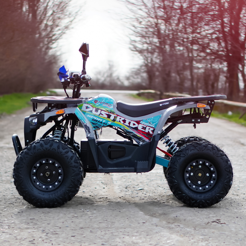 ATV electric ECO DustRider XXL 1500W 60V 20Ah cu diferential, roti 8 inch, gri [6]