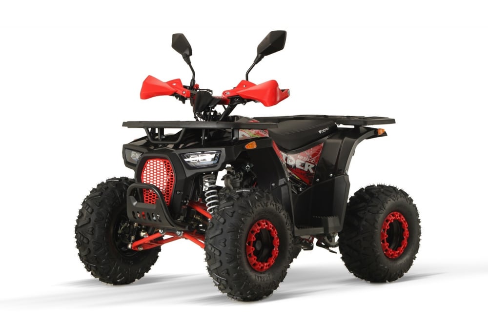 ATV electric ECO DustRider XXL 1500W 60V 20Ah cu diferential, roti 8 inch, rosu