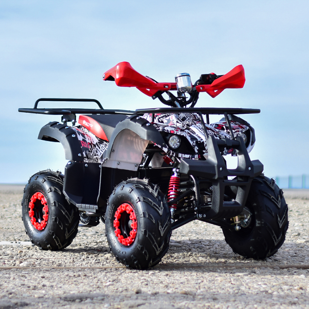 ATV electric Eco Toronto 1000W 48V 20Ah, roti 7 inch, culoare Rosu Camuflaj [4]