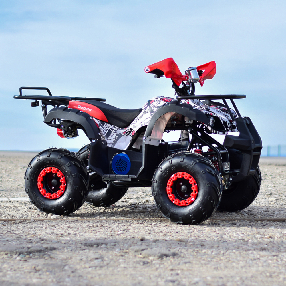 ATV electric Eco Toronto 1000W 48V 20Ah, roti 7 inch, culoare Rosu Camuflaj [8]