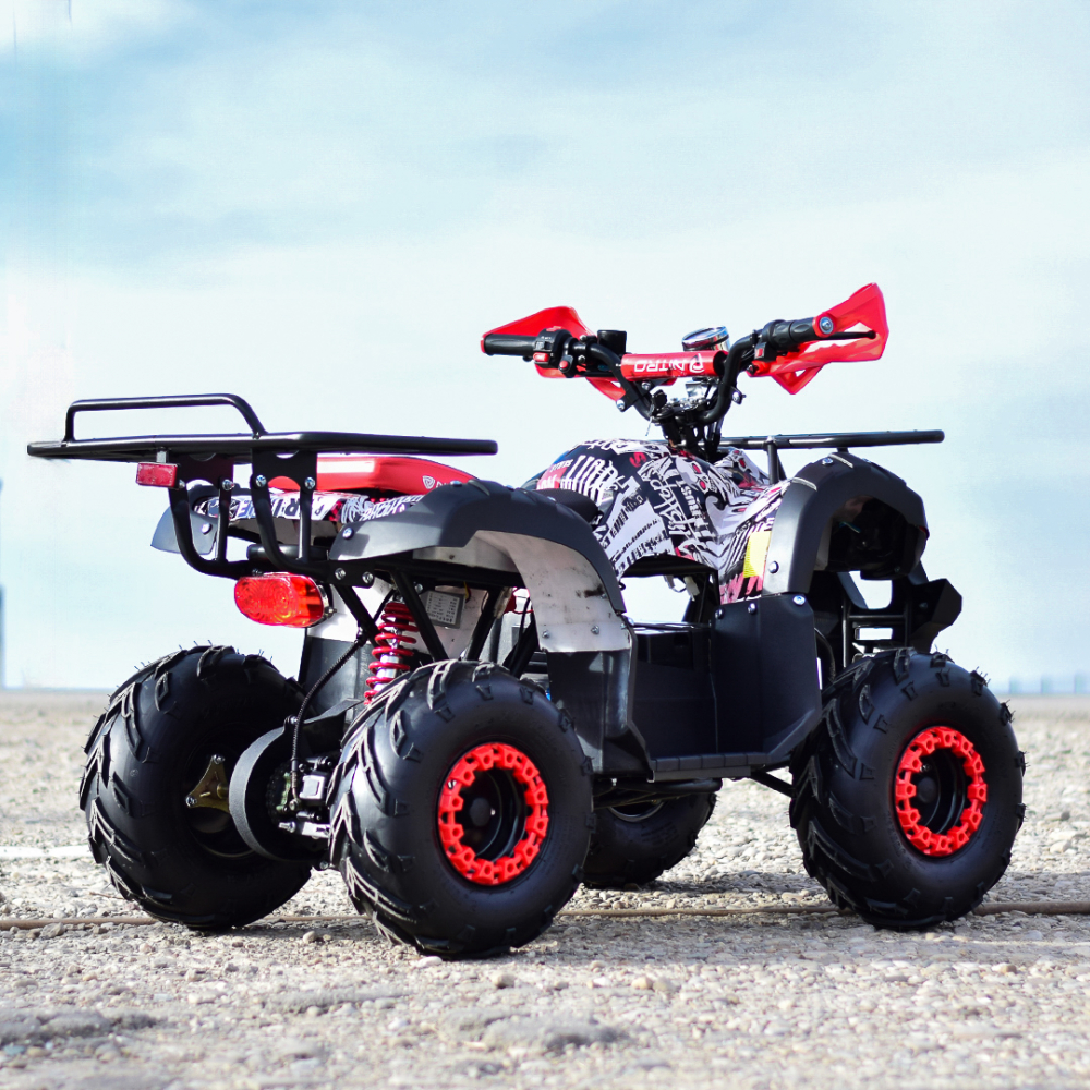 ATV electric Eco Toronto 1000W 48V 20Ah, roti 7 inch, culoare Rosu Camuflaj [6]