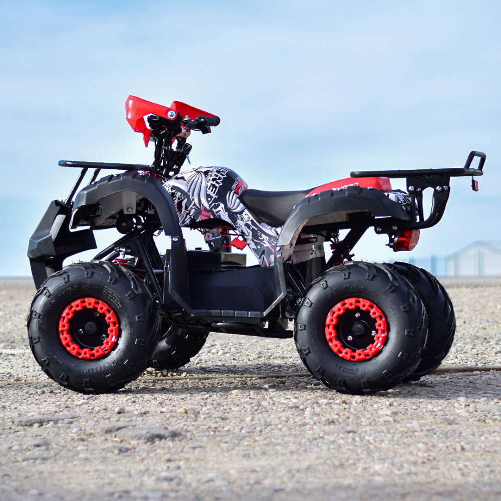 ATV electric Eco Toronto 1000W 48V 20Ah, roti 7 inch, culoare Rosu Camuflaj [10]