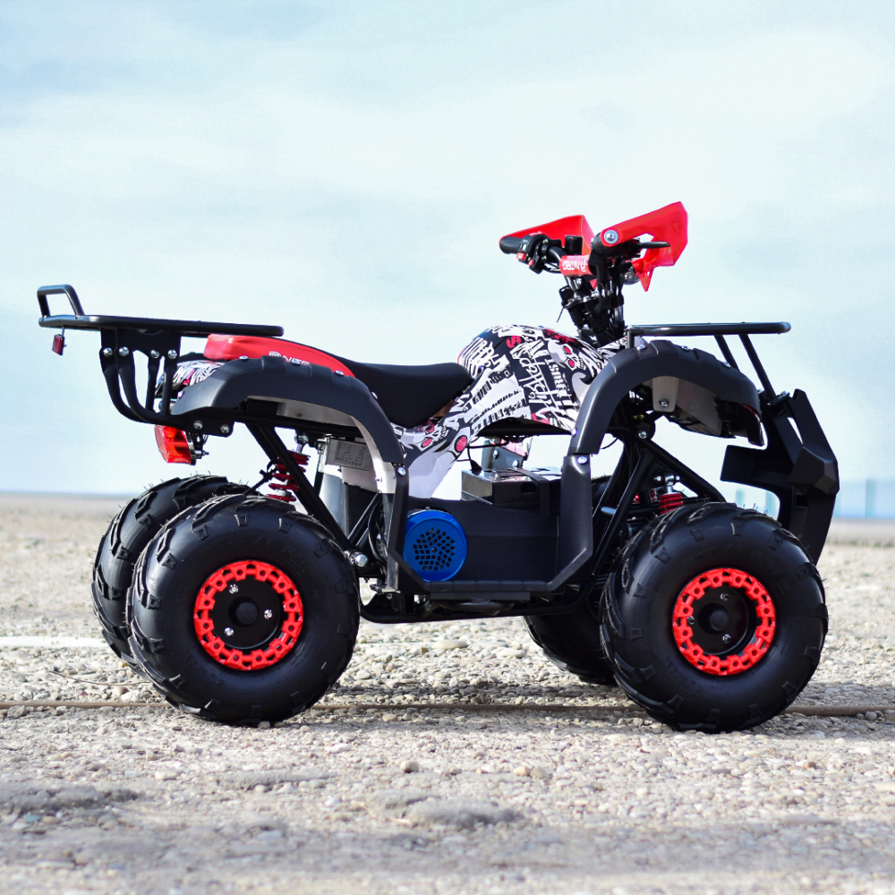 ATV electric Eco Toronto 1000W 48V 20Ah, roti 7 inch, culoare Rosu Camuflaj [7]