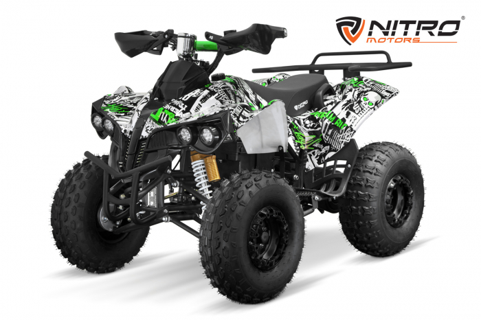 ATV electric NITRO Eco Warrior 1000W putere, baterie 48V 20Ah, Grafiti verde