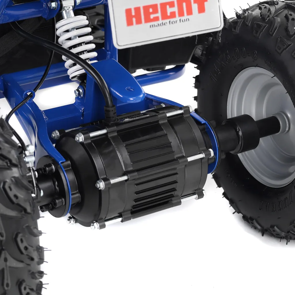 ATV electric Kinder Eco Wolf , motor 1060W 36V pozitionat pe punte si cui remorcare,  culoare albastra [8]