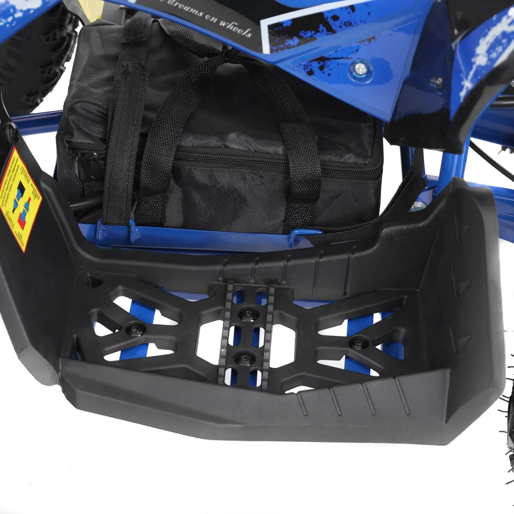 ATV electric Kinder Eco Wolf , motor 1060W 36V pozitionat pe punte si cui remorcare,  culoare albastra [11]