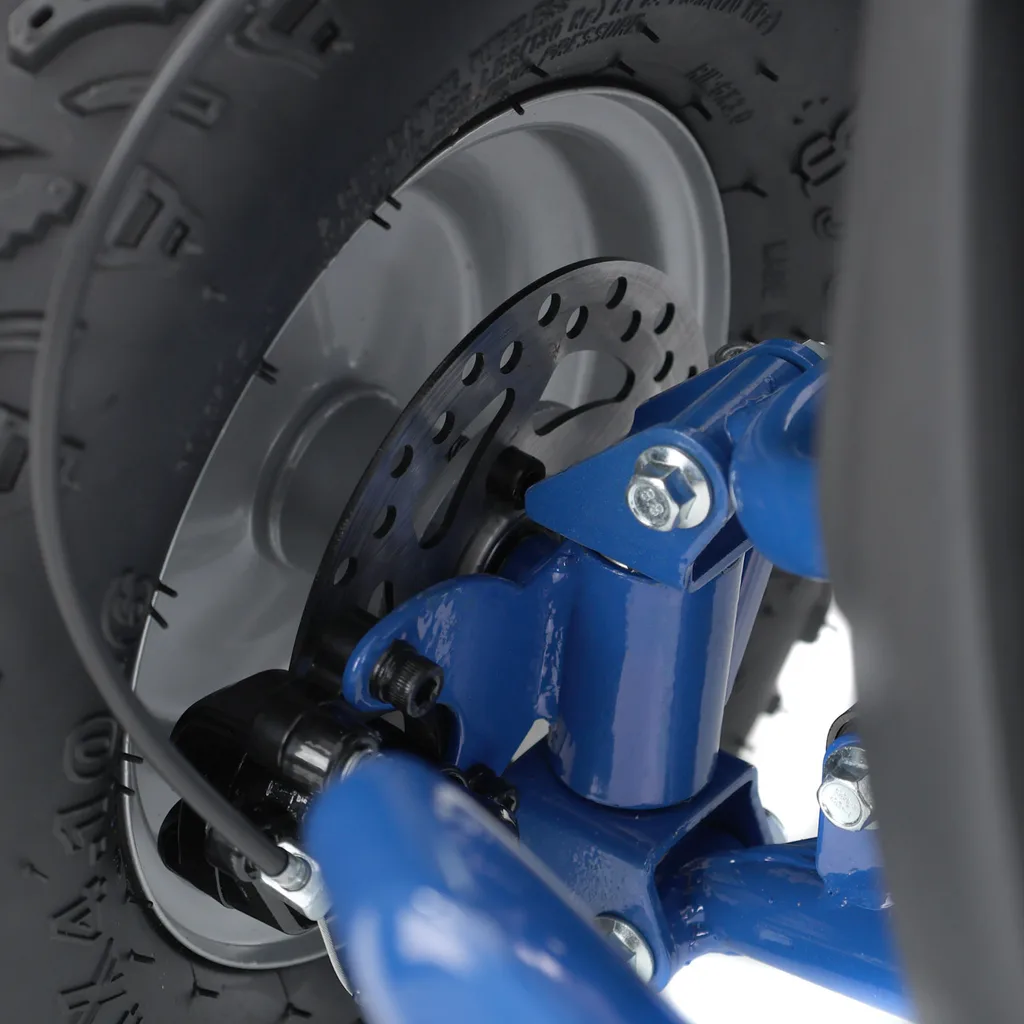 ATV electric Kinder Eco Wolf , motor 1060W 36V pozitionat pe punte si cui remorcare,  culoare albastra [5]