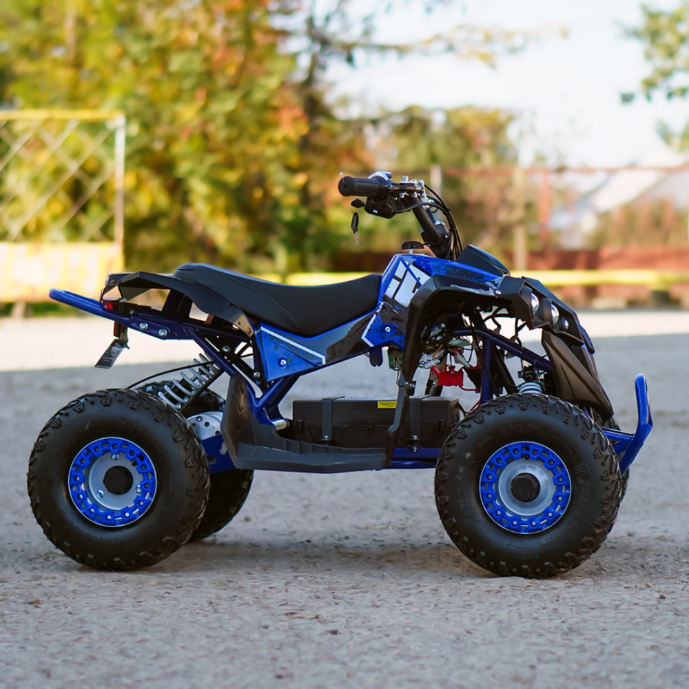ATV electric Kinder Eco Wolf XXL 1200W 48V cu 3 viteza 6 inch, culoare albastra [5]