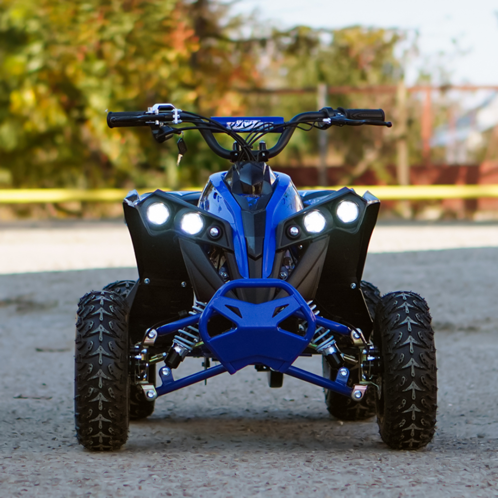 ATV electric Kinder Eco Wolf XXL 1200W 48V cu 3 viteza 6 inch, culoare albastra [3]