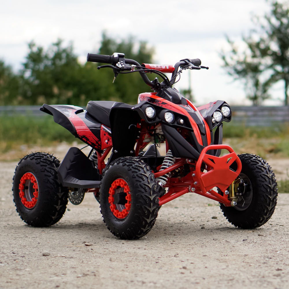 ATV electric Kinder Eco Wolf XXL 1200W 48V cu 3 viteza 6 inch, culoare Rosie [5]