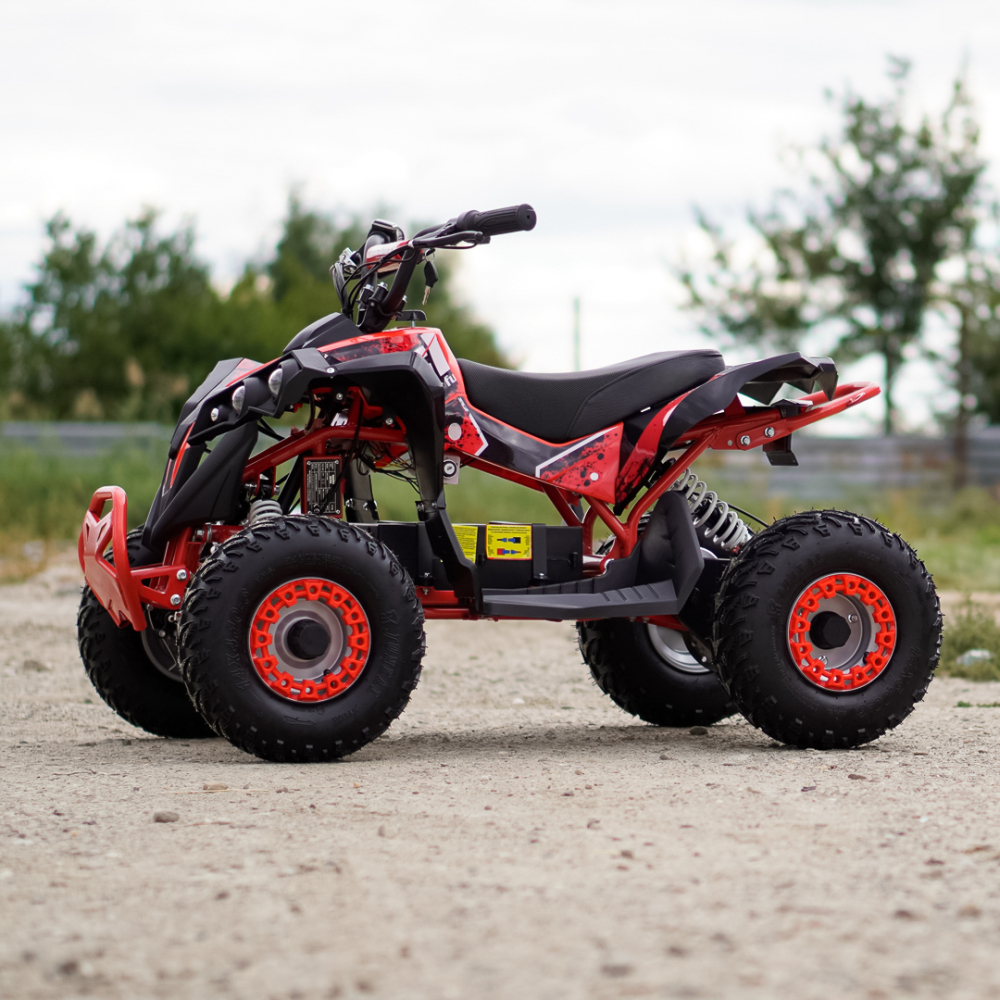 ATV electric Kinder Eco Wolf XXL 1200W 48V cu 3 viteza 6 inch, culoare Rosie [4]