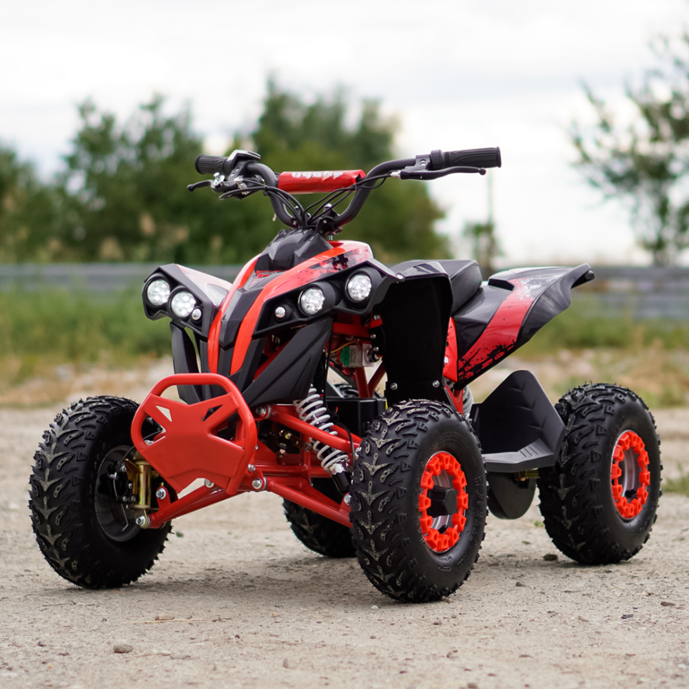 ATV electric Kinder Eco Wolf XXL 1200W 48V cu 3 viteza 6 inch, culoare Rosie [2]