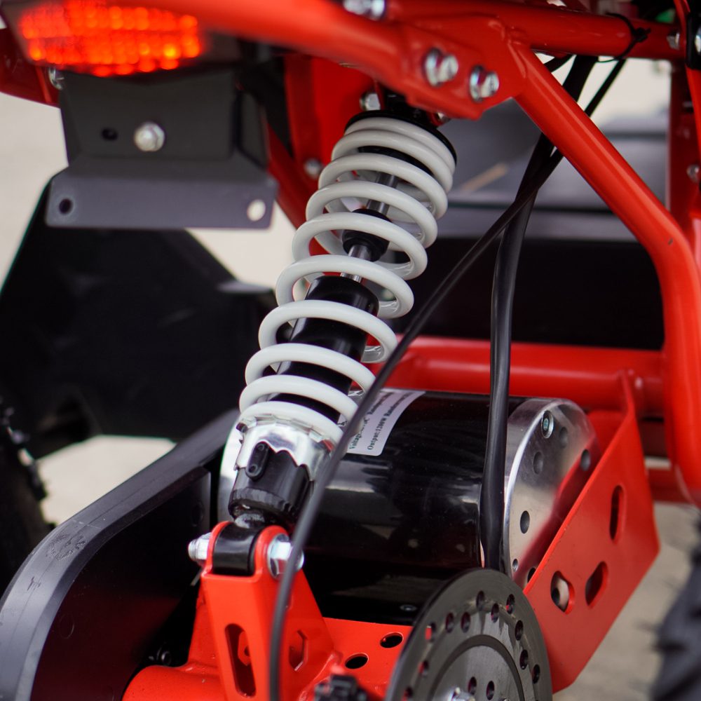 ATV electric Kinder Eco Wolf XXL 1200W 48V cu 3 viteza 6 inch, culoare Rosie [14]