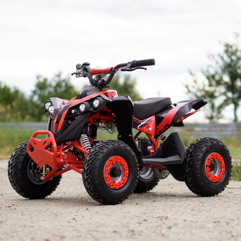 ATV electric Kinder Eco Wolf XXL 1200W 48V cu 3 viteza 6 inch, culoare Rosie [10]