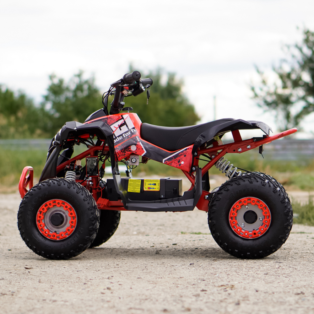 ATV electric Kinder Eco Wolf XXL 1200W 48V cu 3 viteza 6 inch, culoare Rosie [9]