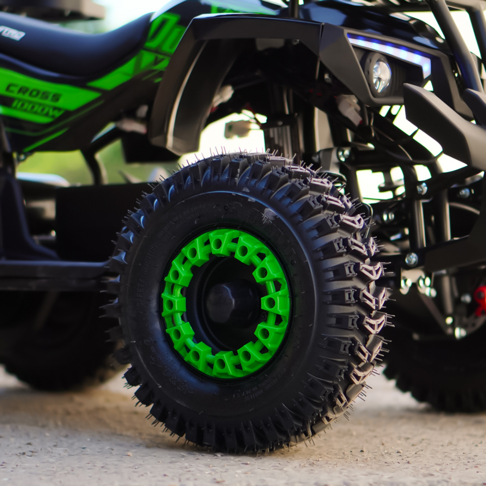 ATV electric NITRO Dusty VX Cross 1000W 36V Snowy tyres, culoare verde [10]