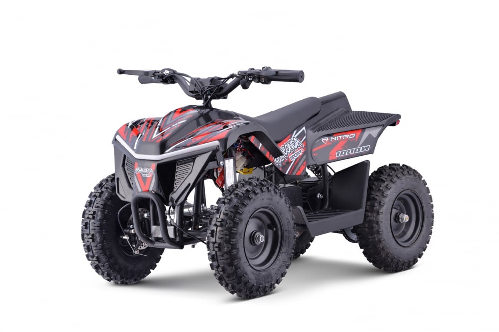 ATV electric NITRO E-QUAD Anaconda VX 800W cu baterie 36V 12Ah Lithium, negru