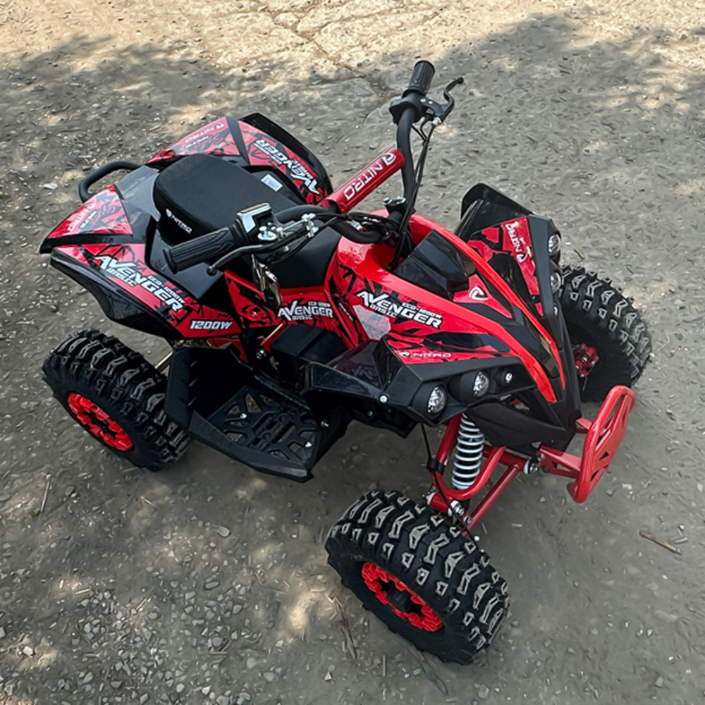 ATV electric NITRO Eco Avenger XXL 1200W 48V cu 3 viteza 6 inch Snowy tyres, Rosie [14]