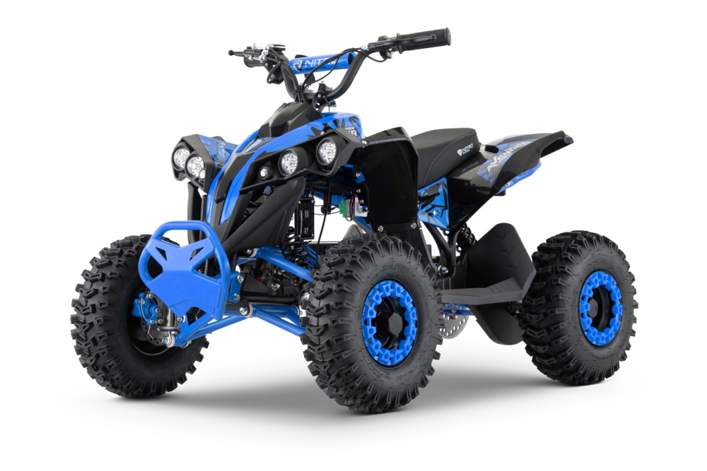 ATV electric NITRO Eco Avenger XXL 1200W 48V cu 3 viteza 6 inch Snowy tyres, albastru