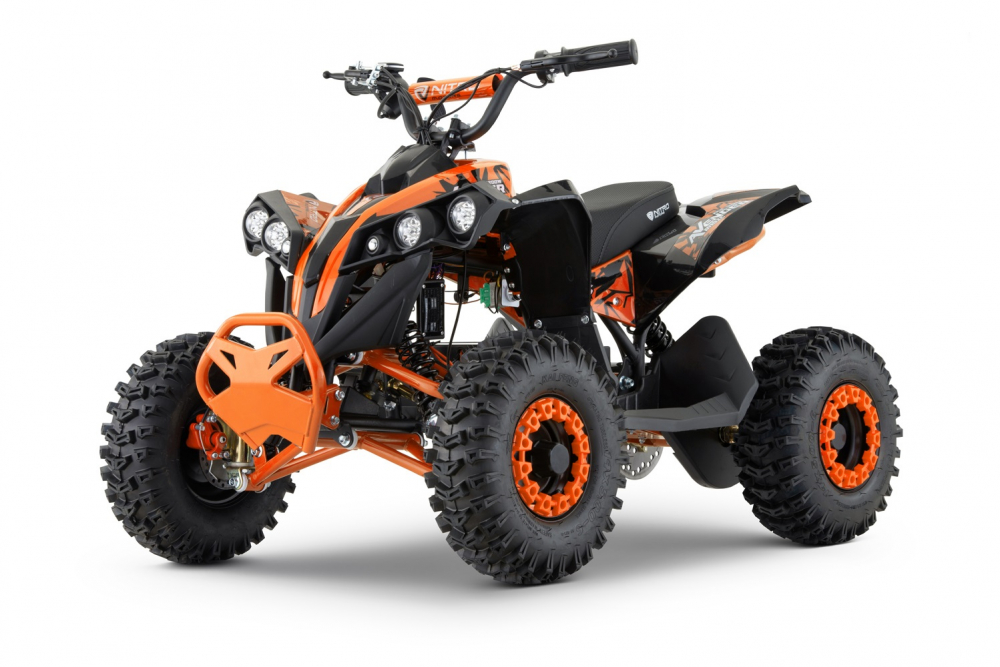 ATV electric NITRO Eco Avenger XXL 1200W 48V cu 3 viteza 6 inch Snowy tyres, portocaliu