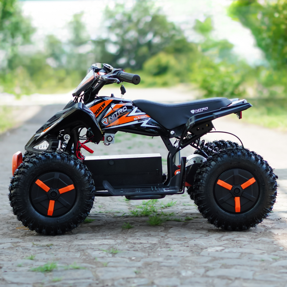 ATV electric NITRO ECO Python 1000W 36V Snowy tyre, cu 3 Viteze, culoare portocaliu [10]