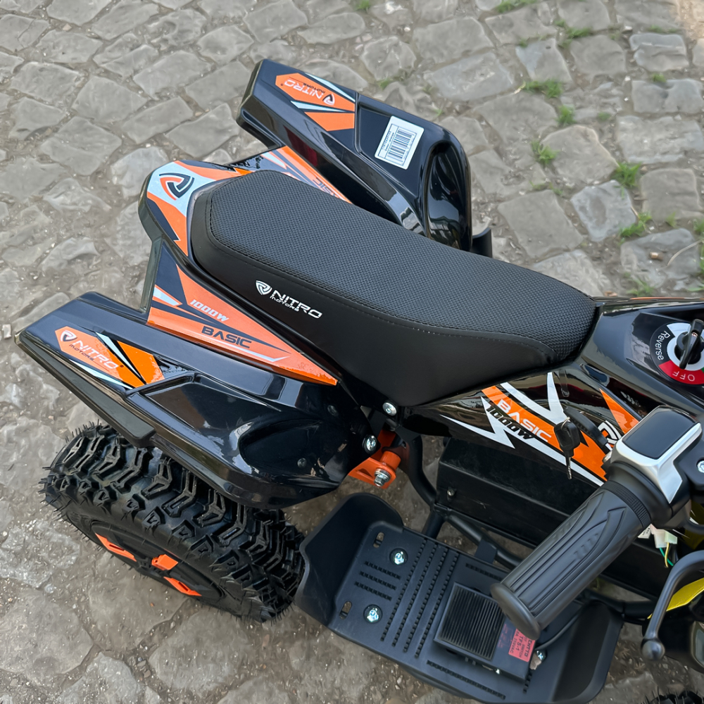ATV electric NITRO ECO Python 1000W 36V Snowy tyre, cu 3 Viteze, culoare portocaliu [14]