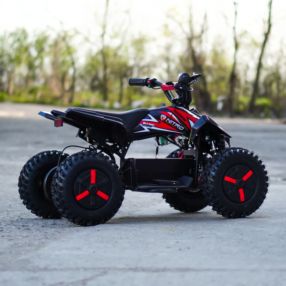 ATV electric NITRO ECO Python 1000W 36V Snowy tyre, cu 3 Viteze, culoare rosu [7]