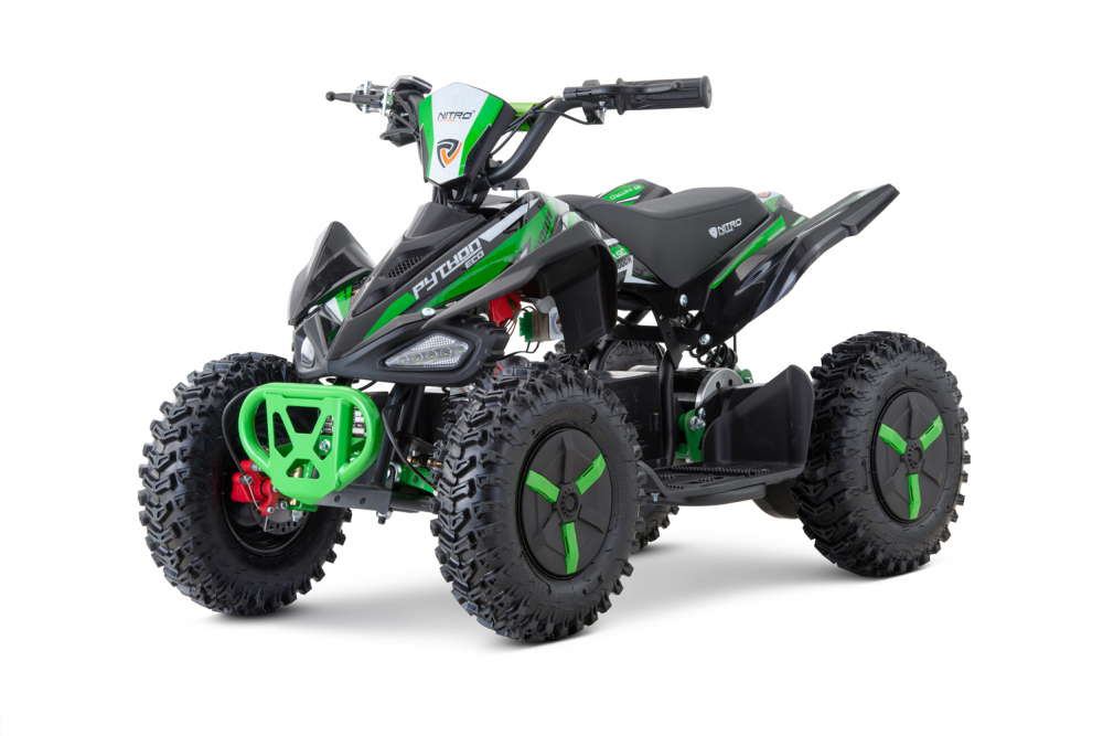 ATV electric NITRO ECO Python 1000W 36V Snowy tyre, cu 3 Viteze, culoare verde