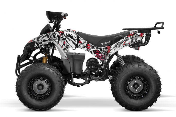 ATV electric NITRO Eco Warrior 1000W putere, baterie 48V 20Ah, Grafiti Alb [7]