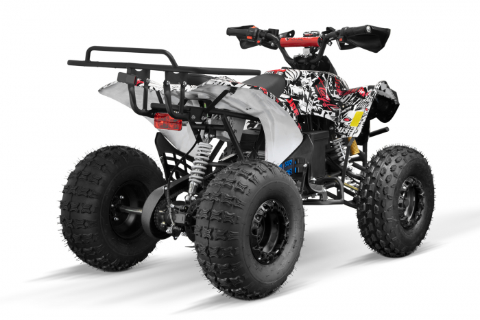 ATV electric NITRO Eco Warrior 1000W putere, baterie 48V 20Ah, Grafiti Alb [3]