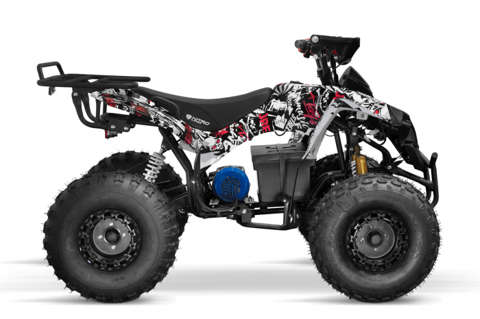 ATV electric NITRO Eco Warrior 1000W putere, baterie 48V 20Ah, Grafiti Alb [5]