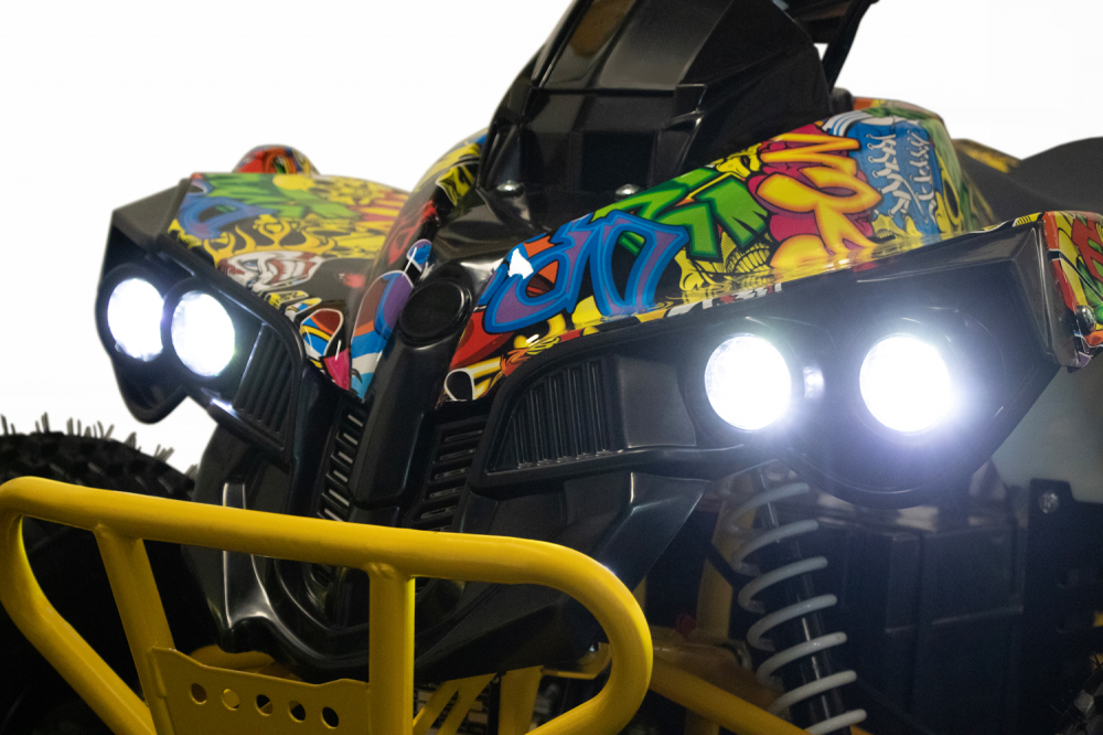 ATV electric NITRO EcoWarrior SPORT 1000W 48V 20Ah cu DIFERENTIAL, grafiti galben [13]
